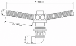 Чертеж корпуса фильтра AQC 1103 AQUACELL