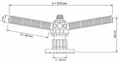 Чертеж корпуса фильтра AQC 5675 AQUACELL